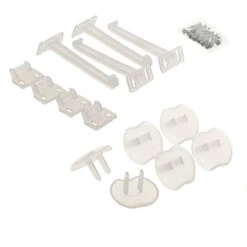 DREAMBABY CLEAR PLASTIC SAFETY CATCHES AND OUTLET COVERS KIT 10 PK -Little Nest Co. Store 5989173 A.eps High 80362.1622320242