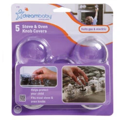 DREAMBABY CLEAR PLASTIC STOVE KNOB COVERS 5 PK 10 DREAMBABY CLEAR PLASTIC STOVE KNOB COVERS 5 PK -Little Nest Co. Store 5989181 A V2.eps High 95278.1622320245