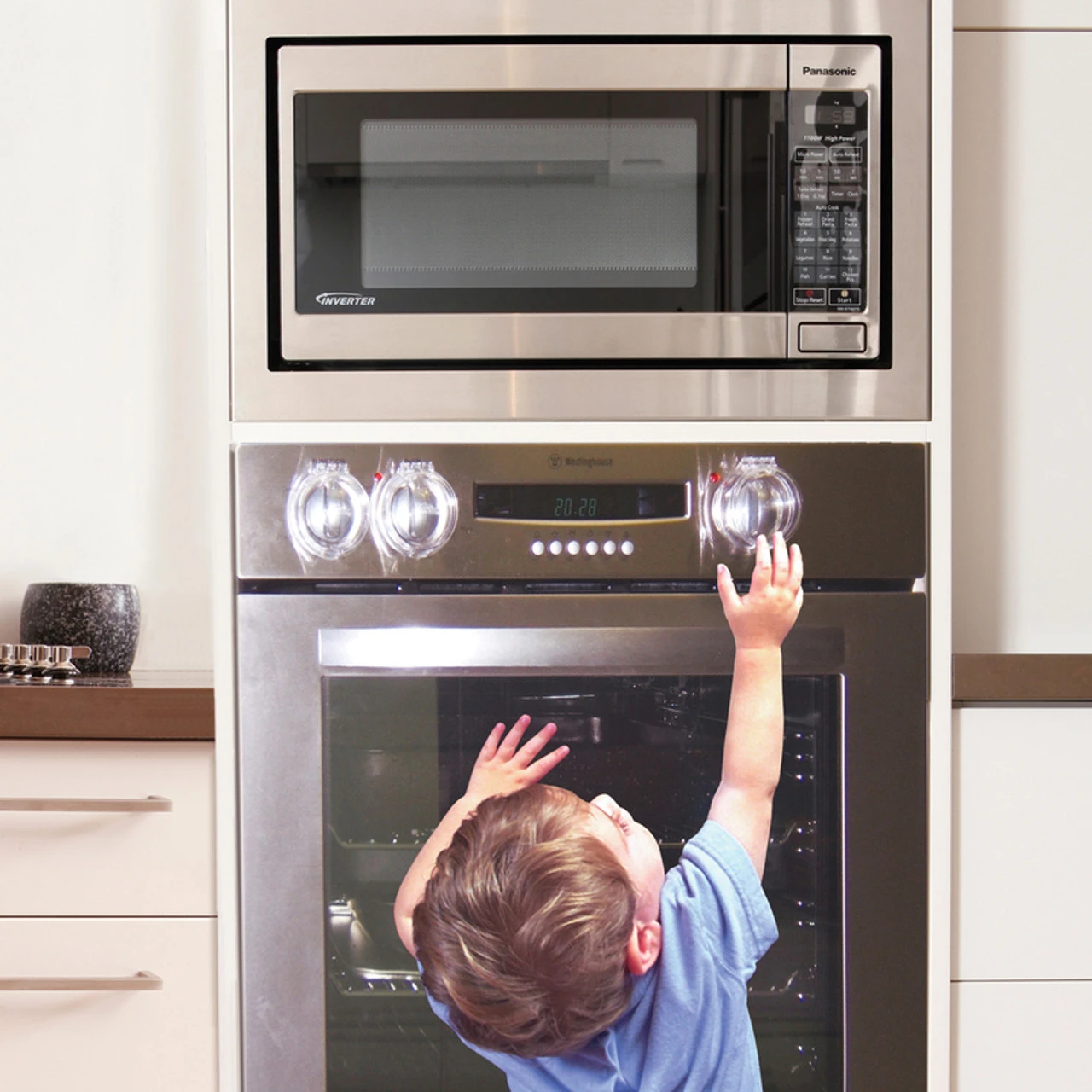 DREAMBABY CLEAR PLASTIC STOVE KNOB COVERS 5 PK 1 DREAMBABY CLEAR PLASTIC STOVE KNOB COVERS 5 PK