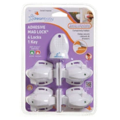 DREAMBABY ADHESIVE MAG LOCK WHITE PLASTIC ADHESIVE MAGNETIC CABINET LOCKS 5 PK 11 DREAMBABY ADHESIVE MAG LOCK WHITE PLASTIC ADHESIVE MAGNETIC CABINET LOCKS 5 PK -Little Nest Co. Store 5989231 A V2.eps High 54121.1622320253