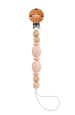 SOLEIL PACIFIER CLIP PINK SALT