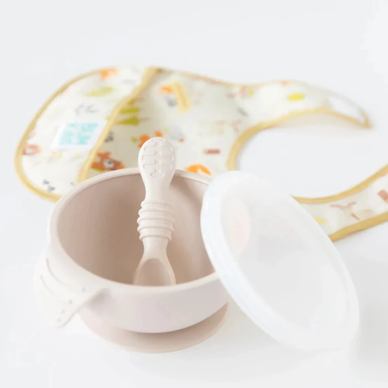 SILICONE FIRST FEEDING SET SAND 3 SILICONE FIRST FEEDING SET SAND - Image 3