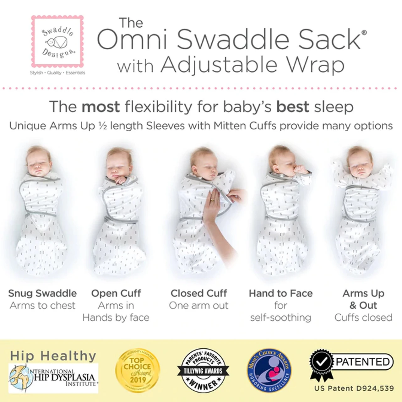 OMNI SWADDLE SACK STRIPES 0-3 4 OMNI SWADDLE SACK STRIPES 0-3 - Image 4