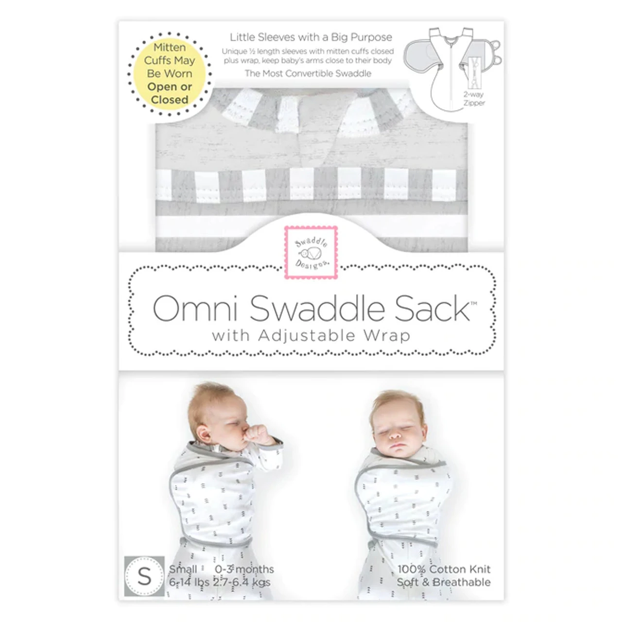 OMNI SWADDLE SACK STRIPES 0-3 2 OMNI SWADDLE SACK STRIPES 0-3 - Image 2